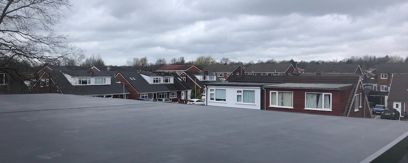 flat roof installed in Nottingham by SR Roofing Specialist