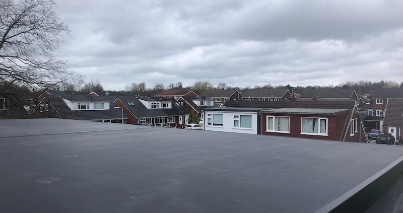 flat roof installed in Nottingham by SR Roofing Specialist